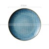 Denim Blue Dinner Plate Kiln Changed Ceramic Dinnerware Set of 4