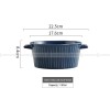 Nordic Tableware Vertical Stripes Dinnerware Ceramic Bowls Plates