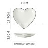 White Ceramic Tableware Irregular Shape Dinnerware Black Rim Plate