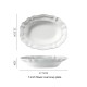 Pure White Flower Edge Ceramic Lace Dinnerware Set - Bowl and Soup Plate