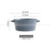 Nordic Tableware Vertical Stripes Dinnerware Ceramic Bowls Plates