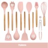 Sophisticated Silicone Kitchenware Set with Wooden Handles for Culinary Excellence