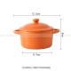 Souffle Baking Bowl With Lid Ceramic Stew Pot With Double - handle 3.5"