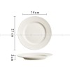 Designer Tableware Collection Weiss Series Ceramic Dish White Plate