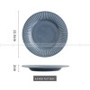 Nordic Tableware Vertical Stripes Dinnerware Ceramic Bowls Plates