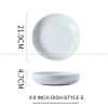 Kiln Change Ceramic Round Deep Plate Soup Plate Shallow Bowl