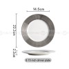 Designer Tableware Collection Weiss Series Sliver/White Dinner Plate