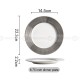 Designer Tableware Collection Weiss Series Sliver/White Dinner Plate