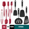 Versatile Silicone Kitchen Utensil Set: Scraper, Spatula, Tong, and Slotted Turner