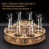 Golden Elegance: Baijiu Glass Spirit Cups Ensemble with Dispenser and Rack