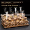 Golden Elegance: Baijiu Glass Spirit Cups Ensemble with Dispenser and Rack