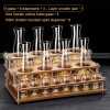 Golden Elegance: Baijiu Glass Spirit Cups Ensemble with Dispenser and Rack