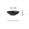 Black Tableware Hat Bowl Large Bowl Deep Soup Plate Serving Plate