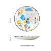 Hand-Drawn Doodle Ceramic Bowls and Plates - Household Dinnerware