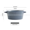 Nordic Tableware Vertical Stripes Dinnerware Ceramic Bowls Plates