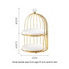 Ceramic Cake and Dessert Table Stand in the Form of a Birdcage Display Shelf for Afternoon Tea