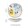 Hand-Drawn Doodle Ceramic Bowls and Plates - Household Dinnerware