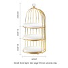 Ceramic Cake and Dessert Table Stand in the Form of a Birdcage Display Shelf for Afternoon Tea