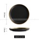 Simplicity Ceramic Tableware Black White With Gold Rim Plates Bowls