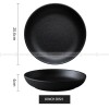 Frosted Tableware Black Ceramic Dinnerware Untensils Bowls Plates