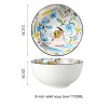 Hand-Drawn Doodle Ceramic Bowls and Plates - Household Dinnerware