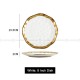 Elegant Ceramic Dinner Plates with Electroplated Gold Rim - Set of 2 (8" and 10")