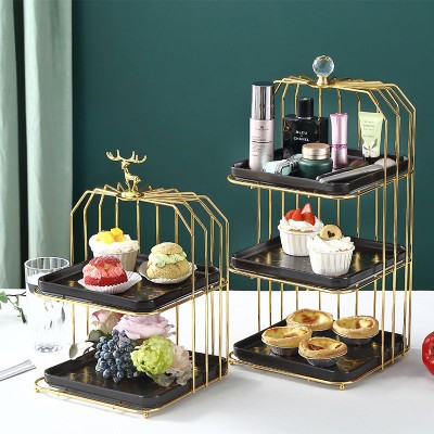Refreshments Display Stand with Deer Top Decoration - Dessert Tray, Pastry Rack, Candy Storage Plate Refreshments Display Stand with Deer Top Decoration - Dessert Tray, Pastry Rack, Candy Storage Plate
