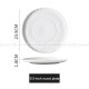 Dining Plate Solid Color Plate Ceramic Threaded Plate Set of 3