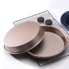 9.5-Inch Round Cake Mold Pizza Pan Champagne Nonstick Baking Pan