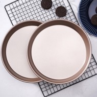 9.5-Inch Round Cake Mold Pizza Pan Champagne Nonstick Baking Pan 9.5-Inch Round Cake Mold Pizza Pan Champagne Nonstick Baking Pan
