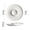 Weiss Series Dinnerware Collection White Volcano Plate Ceramic Disc