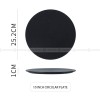 Black Frosted Ceramic Tableware Rectangular Oval/Round Flat Plate