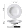 Designer Tableware Collection Weiss Series Ceramic Dish White Plate