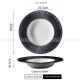 Carll Solar Series Designer Dinnerware Ceramic Navy Stylish Dish
