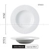 Nordic Dinnerware Carll Solar Series Ceramic White Dinner Plate