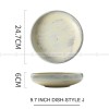 Kiln Change Ceramic Round Deep Plate Soup Plate Shallow Bowl