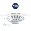 Japanese Blue and White Ceramic Deep Plates Pasta Bowl 7" Set of 4