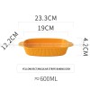 Ceramic Binaural Baking Platter Macaron Microwave Oven Baking Bowl