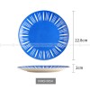 Nordic Ceramic Tableware Simple Line Pattern Disc Snack Dinner Plate