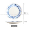 Nordic Ceramic Tableware Simple Line Pattern Disc Snack Dinner Plate