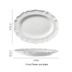 Pure White Flower Edge Ceramic Lace Dinnerware Set - Bowl and Soup Plate