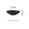 Black Tableware Hat Bowl Large Bowl Deep Soup Plate Serving Plate