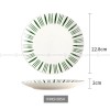 Nordic Ceramic Tableware Simple Line Pattern Disc Snack Dinner Plate