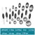 Black Set of 9: Measuring Spoons*8 + Leveler  + $2.00 