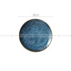 Denim Blue Dinner Plate Kiln Changed Ceramic Dinnerware Set of 4