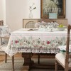 Suzdar Tablecloth Lace Stitching Edge Table Cover Waterproof Cloth