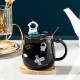 귀여운 우주 비행사 행성 컵 세라믹 머그잔 커플 워터 커피 컵 380ml