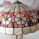Tiffany Lamp Table Lamp with Shell Lampshade and Brass Swan Lamp Stand