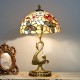 티파니 램프 테이블 램프 조개 모양의 램프 쉘 브라스 백조 램프 스탠드