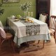 Hoopoe Tablecloth Vintage Tablecloth Thickened Spun Linen Table Cover